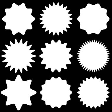 Yıldız patlaması, güneş patlaması etiketi, etiket. Terfi, pazarlama, satış kavramları için boş, boş fiyat flaşı - hisse vektör illüstrasyonu, klip- sanat grafikleri