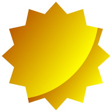 Yıldız patlaması, güneş patlaması etiketi, etiket. Terfi, pazarlama, satış kavramları için boş, boş fiyat flaşı - hisse vektör illüstrasyonu, klip- sanat grafikleri