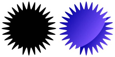 Yıldız patlaması, güneş patlaması etiketi, etiket. Terfi, pazarlama, satış kavramları için boş, boş fiyat flaşı - hisse vektör illüstrasyonu, klip- sanat grafikleri