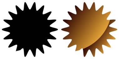 Yıldız patlaması, güneş patlaması etiketi, etiket. Terfi, pazarlama, satış kavramları için boş, boş fiyat flaşı - hisse vektör illüstrasyonu, klip- sanat grafikleri