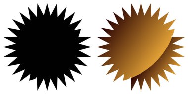 Yıldız patlaması, güneş patlaması etiketi, etiket. Terfi, pazarlama, satış kavramları için boş, boş fiyat flaşı - hisse vektör illüstrasyonu, klip- sanat grafikleri