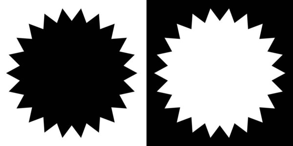 Starburst, sunburst price tag, label. Empty, blank price flash for promotion, marketing, sales concepts - stock vector illustration, clip-art graphics