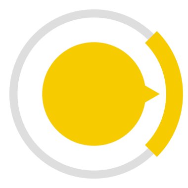 Ölçü, metre, farklı bölümler, bölümler ve bölümler içeren simge çevir. Tokmak, metre, gösterge ve seviye simgesi, sembol - stok vektör illüstrasyonu, klip- sanat grafikleri