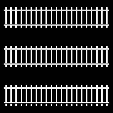 Demiryolu, tren yolu, tramvay silueti çizimi - stok vektör illüstrasyonu, klip- sanat grafikleri