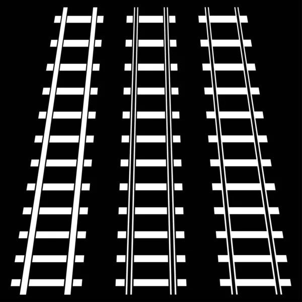 Chemin Fer Voie Ferrée Silhouette Tramway Illustration Vectorielle Stock Graphiques — Image vectorielle