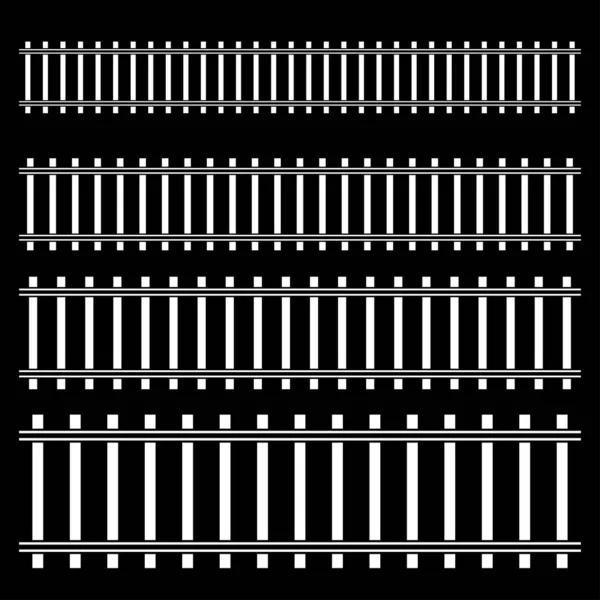 Σιδηροδρομικές Σιδηροδρομικές Γραμμές Εικονογράφηση Σιλουέτα Τραμ Εικονογράφηση Διάνυσμα Απόθεμα Clip — Διανυσματικό Αρχείο