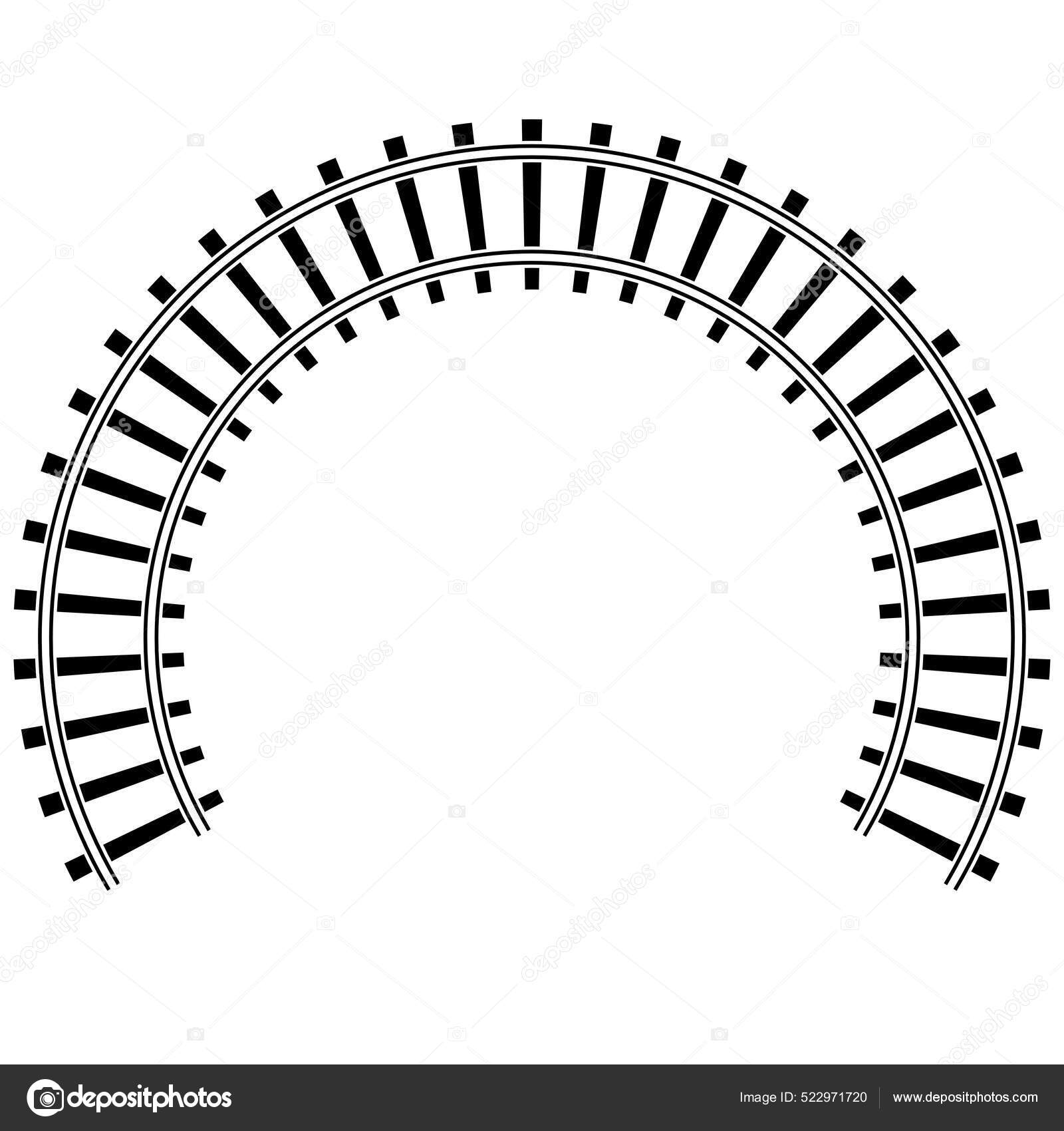 Railway Train Track Tramway Silhouette Illustration Stock Vector  Illustration Clip Stock Vector by ©vectorguy 522971720, image size:1600x1700