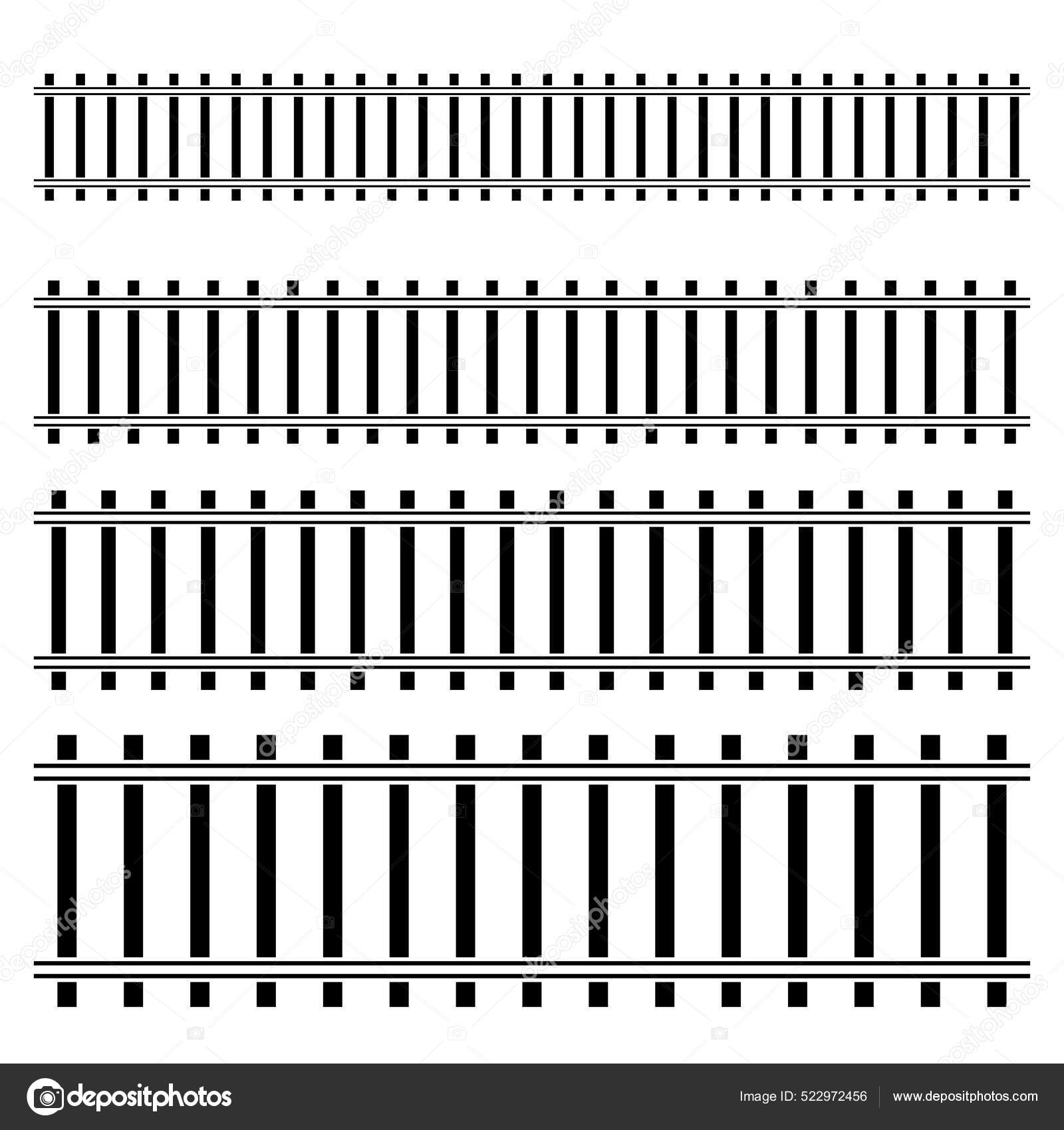 Railway Train Track Tramway Silhouette Illustration Stock Vector  Illustration Clip Stock Vector by ©vectorguy 522972456, image size:1600x1700