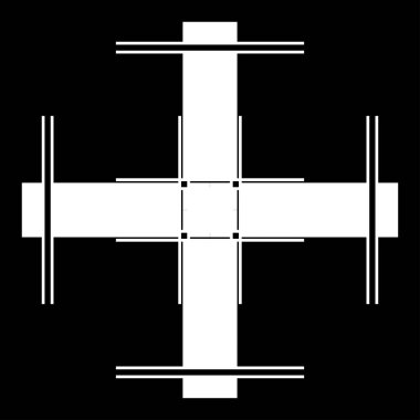 Soyut geometrik, geometrik tasarım ögesi, şekil - stok vektör illüstrasyonu, klip-sanat grafikleri