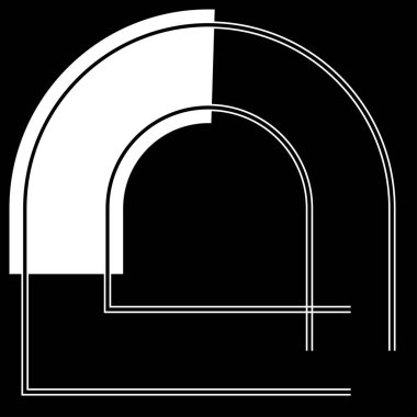 Soyut geometrik, geometrik tasarım ögesi, şekil - stok vektör illüstrasyonu, klip-sanat grafikleri