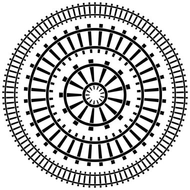 Demiryolu, tren yolu, tramvay silueti çizimi - stok vektör illüstrasyonu, klip- sanat grafikleri