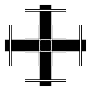 Soyut geometrik, geometrik tasarım ögesi, şekil - stok vektör illüstrasyonu, klip-sanat grafikleri
