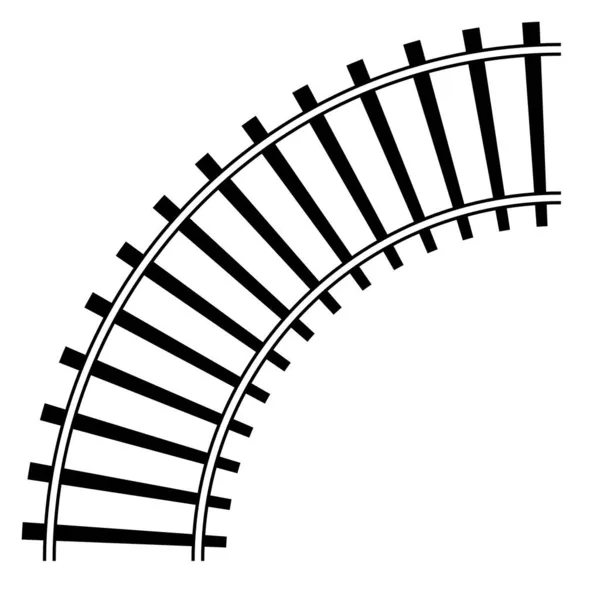 Eisenbahn Gleis Straßenbahn Silhouette Illustration Stock Vector Illustration Clip Art — Stockvektor