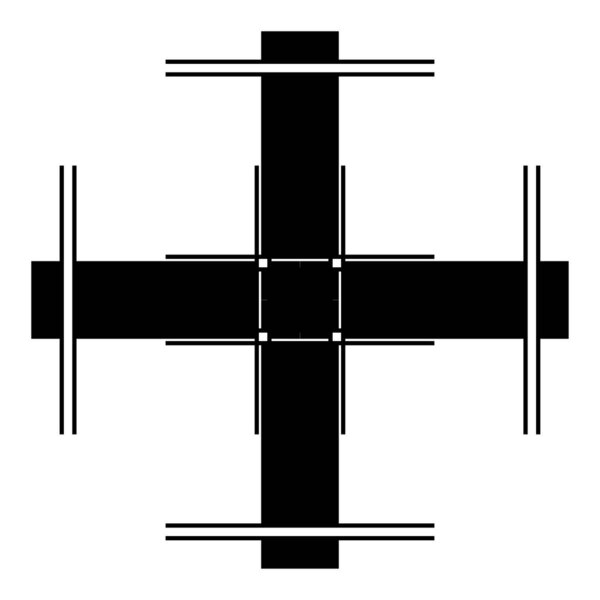 Abstract geometric, geometrical design element, shape - stock vector illustration, clip-art graphics