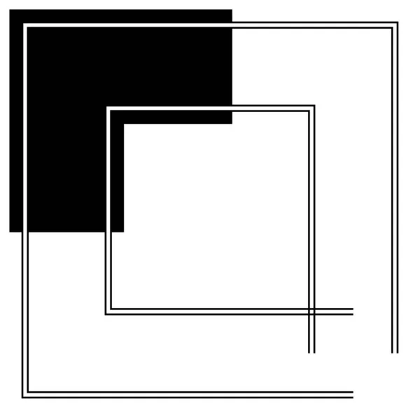 Abstraktní Geometrický Geometrický Designový Prvek Tvar Stock Vektorová Ilustrace Klipartová — Stockový vektor