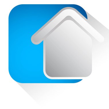 Ev, daire, kulübe simgesi, sembol ve logo - hisse senedi vektör illüstrasyonu, klip- sanat grafikleri