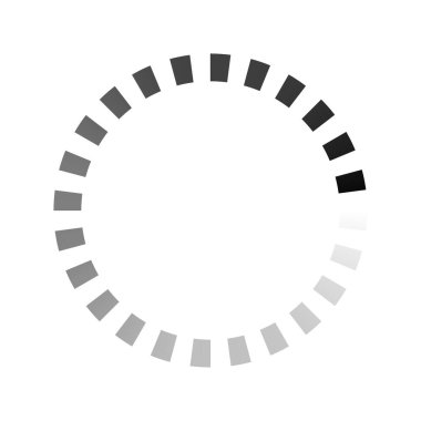 İlerleme, adımlar, aşama göstergesi. Önyükleyici, tampon şekli. Çember, dairesel yükleme simgesi - stok vektör illüstrasyonu, klip- sanat grafikleri