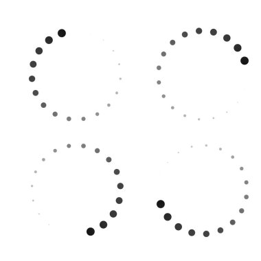 İlerleme, adımlar, aşama göstergesi. Önyükleyici, tampon şekli. Çember, dairesel yükleme simgesi - stok vektör illüstrasyonu, klip- sanat grafikleri