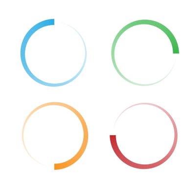 İlerleme, adımlar, aşama göstergesi. Önyükleyici, tampon şekli. Çember, dairesel yükleme simgesi - stok vektör illüstrasyonu, klip- sanat grafikleri