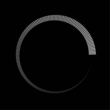 İlerleme, adımlar, aşama göstergesi. Önyükleyici, tampon şekli. Çember, dairesel yükleme simgesi - stok vektör illüstrasyonu, klip- sanat grafikleri