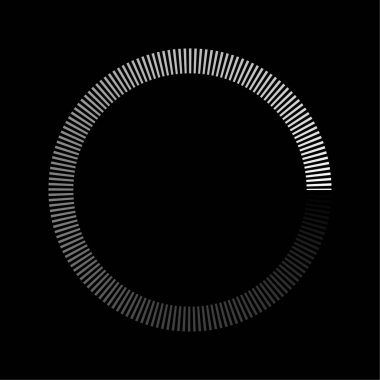 İlerleme, adımlar, aşama göstergesi. Önyükleyici, tampon şekli. Çember, dairesel yükleme simgesi - stok vektör illüstrasyonu, klip- sanat grafikleri