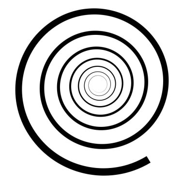 Sarmal, girdap, dönme elementi. Bine, filizsel şekiller. Kıvrımlı, kıvrımlı ve kıvrımlı çizgiler - stok vektör illüstrasyonu, klip- sanat grafikleri