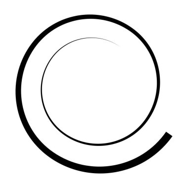 Sarmal, girdap, dönme elementi. Bine, filizsel şekiller. Kıvrımlı, kıvrımlı ve kıvrımlı çizgiler - stok vektör illüstrasyonu, klip- sanat grafikleri