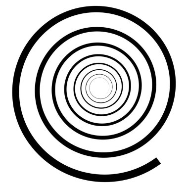 Sarmal, girdap, dönme elementi. Bine, filizsel şekiller. Kıvrımlı, kıvrımlı ve kıvrımlı çizgiler - stok vektör illüstrasyonu, klip- sanat grafikleri