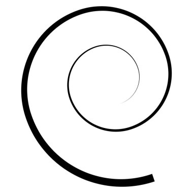 Sarmal, girdap, dönme elementi. Bine, filizsel şekiller. Kıvrımlı, kıvrımlı ve kıvrımlı çizgiler - stok vektör illüstrasyonu, klip- sanat grafikleri