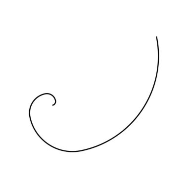 Sarmal, girdap, dönme elementi. Bine, filizsel şekiller. Kıvrımlı, kıvrımlı ve kıvrımlı çizgiler - stok vektör illüstrasyonu, klip- sanat grafikleri