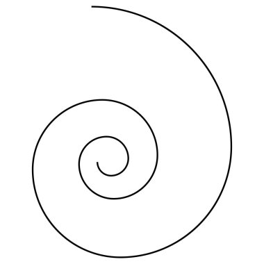 Sarmal, girdap, dönme elementi. Bine, filizsel şekiller. Kıvrımlı, kıvrımlı ve kıvrımlı çizgiler - stok vektör illüstrasyonu, klip- sanat grafikleri