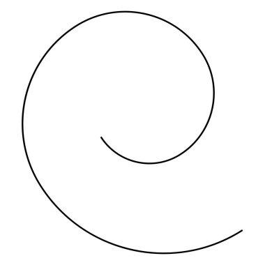 Sarmal, girdap, dönme elementi. Bine, filizsel şekiller. Kıvrımlı, kıvrımlı ve kıvrımlı çizgiler - stok vektör illüstrasyonu, klip- sanat grafikleri