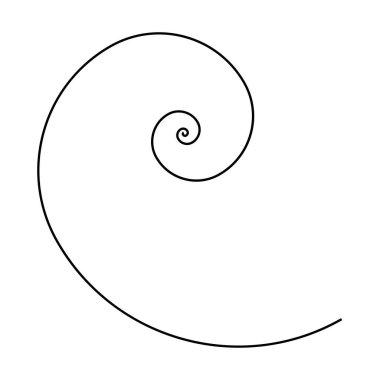 Sarmal, girdap, dönme elementi. Bine, filizsel şekiller. Kıvrımlı, kıvrımlı ve kıvrımlı çizgiler - stok vektör illüstrasyonu, klip- sanat grafikleri