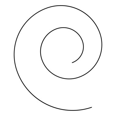 Sarmal, girdap, dönme elementi. Bine, filizsel şekiller. Kıvrımlı, kıvrımlı ve kıvrımlı çizgiler - stok vektör illüstrasyonu, klip- sanat grafikleri