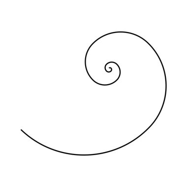 Sarmal, girdap, dönme elementi. Bine, filizsel şekiller. Kıvrımlı, kıvrımlı ve kıvrımlı çizgiler - stok vektör illüstrasyonu, klip- sanat grafikleri