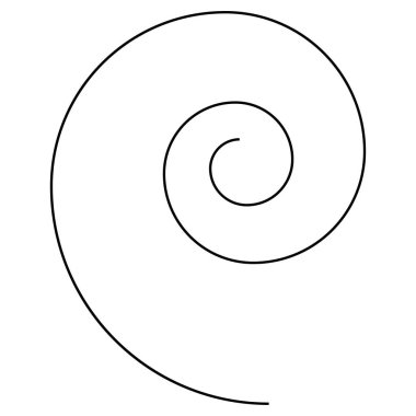 Sarmal, girdap, dönme elementi. Bine, filizsel şekiller. Kıvrımlı, kıvrımlı ve kıvrımlı çizgiler - stok vektör illüstrasyonu, klip- sanat grafikleri