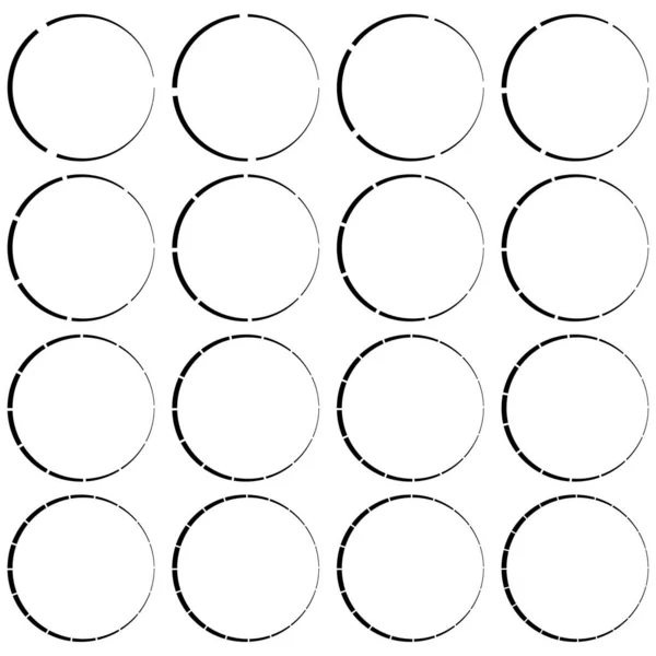 Circoli Segmentati Divisi Con Parti Sezioni Grafico Torta Elemento Infografico — Vettoriale Stock