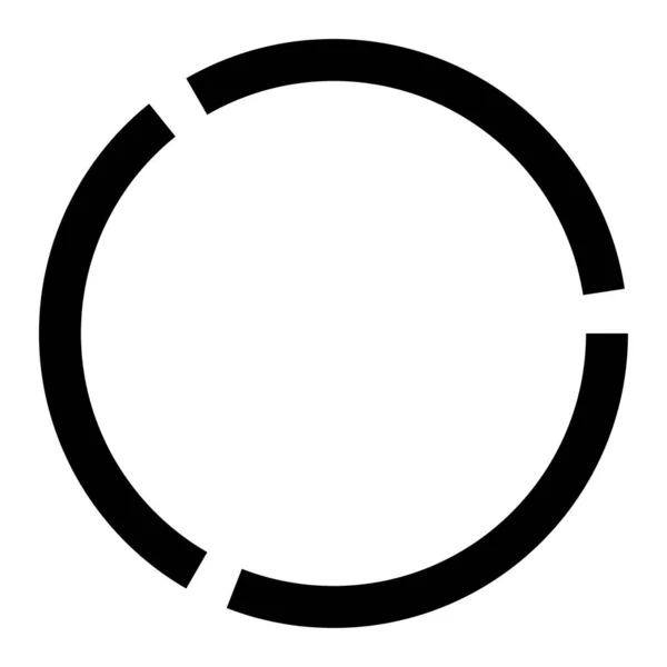 Parte Sección Segmentada Círculo Elemento Geométrico Circular Líneas Discontinuas Abstractas — Vector de stock