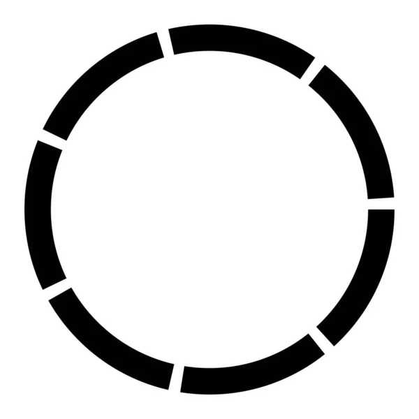 Μέρος Τμήμα Κατακερματισμένο Κύκλο Αφηρημένες Διακεκομμένες Γραμμές Κυκλικό Γεωμετρικό Στοιχείο — Διανυσματικό Αρχείο