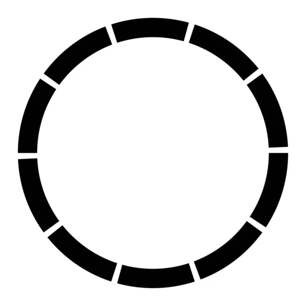 Teilig Abschnitt Segmentierter Kreis Abstrakte Gestrichelte Linien Kreisförmiges Geometrisches Element — Stockvektor