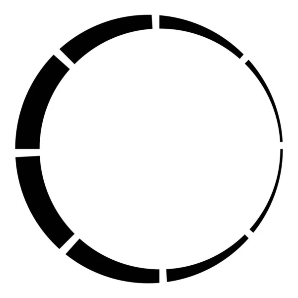 Μέρος Τμήμα Κατακερματισμένο Κύκλο Αφηρημένες Διακεκομμένες Γραμμές Κυκλικό Γεωμετρικό Στοιχείο — Διανυσματικό Αρχείο