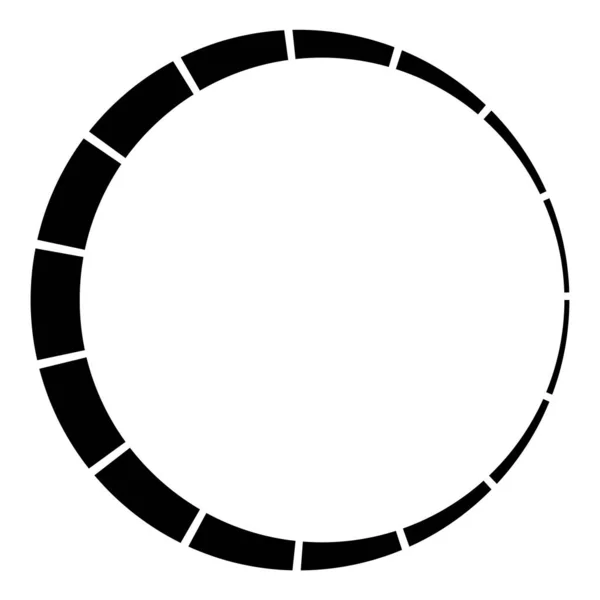 Partie Section Cercle Segmenté Lignes Pointillées Abstraites Élément Géométrique Circulaire — Image vectorielle