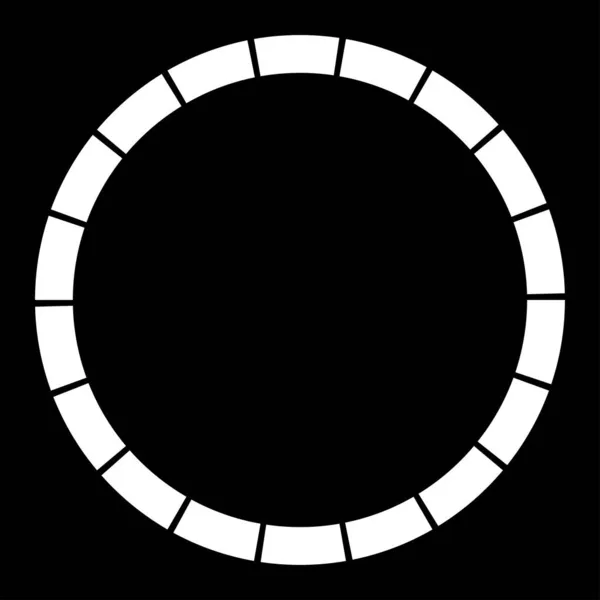 Delig Doorsnede Gesegmenteerd Cirkel Abstract Stippellijnen Cirkelvormig Geometrisch Element Stock — Stockvector