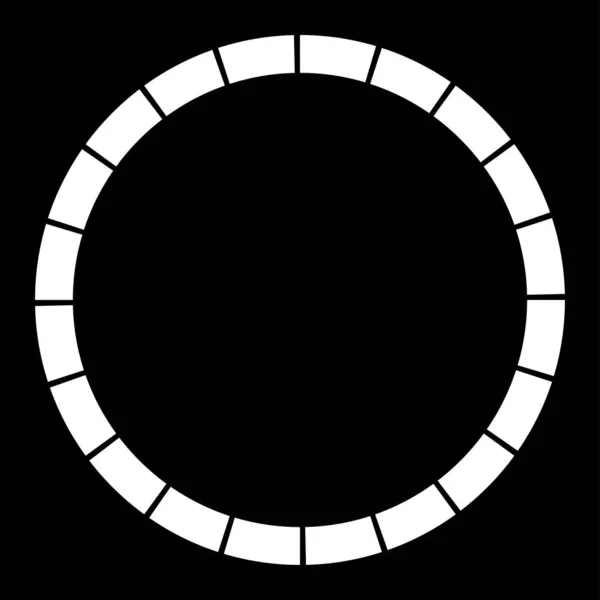 Parte Sezione Cerchio Segmentato Linee Tratteggiate Astratte Elemento Geometrico Circolare — Vettoriale Stock