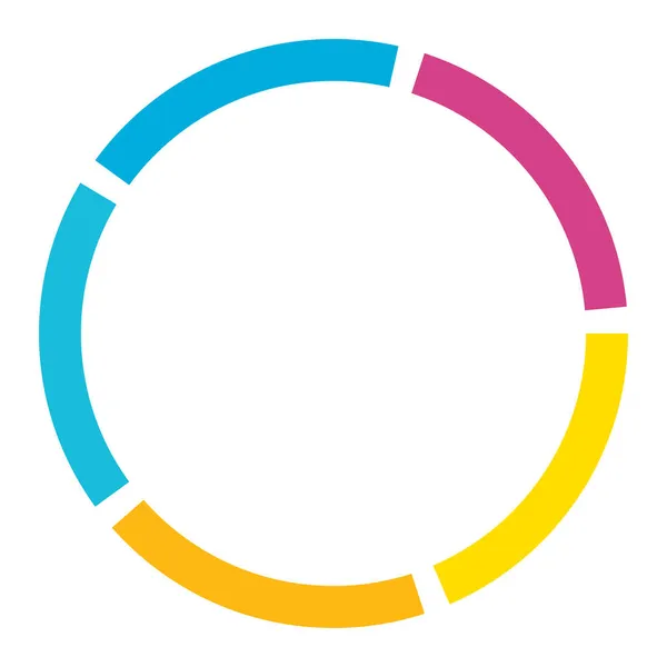 Partie Section Cercle Segmenté Lignes Pointillées Abstraites Élément Géométrique Circulaire — Image vectorielle