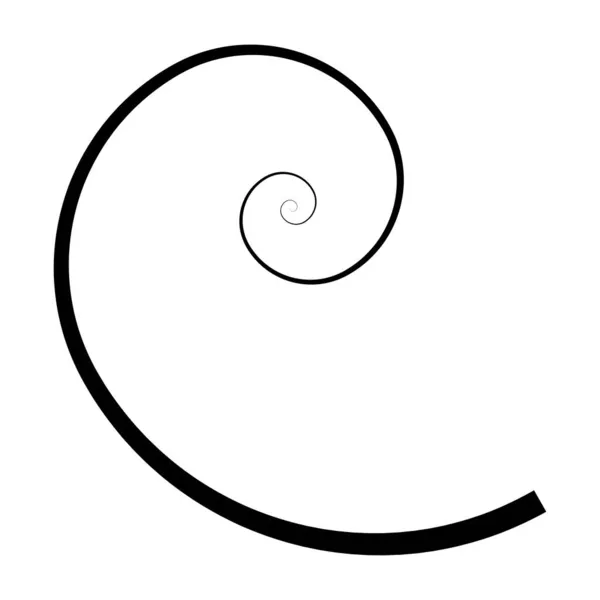 Espiral Remolino Elemento Giratorio Bine Formas Guirnalda Líneas Rizadas Curvas — Vector de stock