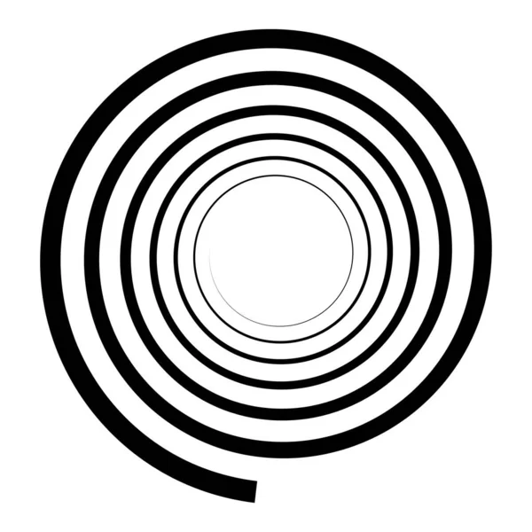 Spiral Virvlande Virvlande Element Bine Senrilformer Curly Kurviga Och Böjda — Stock vektor