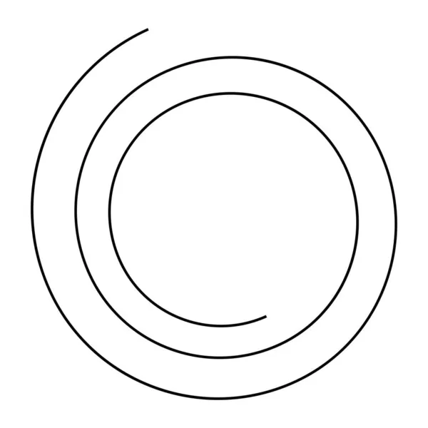 Espiral Remolino Elemento Giratorio Bine Formas Guirnalda Líneas Rizadas Curvas — Vector de stock