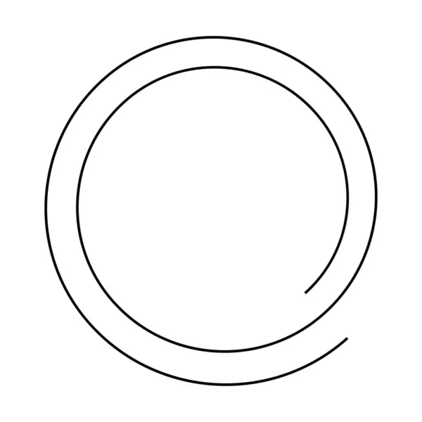 Спираль Вращение Вращение Элемента Бин Вырезка Кудрявые Кривые Изогнутые Линии — стоковый вектор