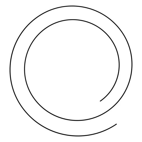 Spirala Wir Wir Kształty Kosmyków Kręcone Zakrzywione Zakrzywione Linie Ilustracja — Wektor stockowy